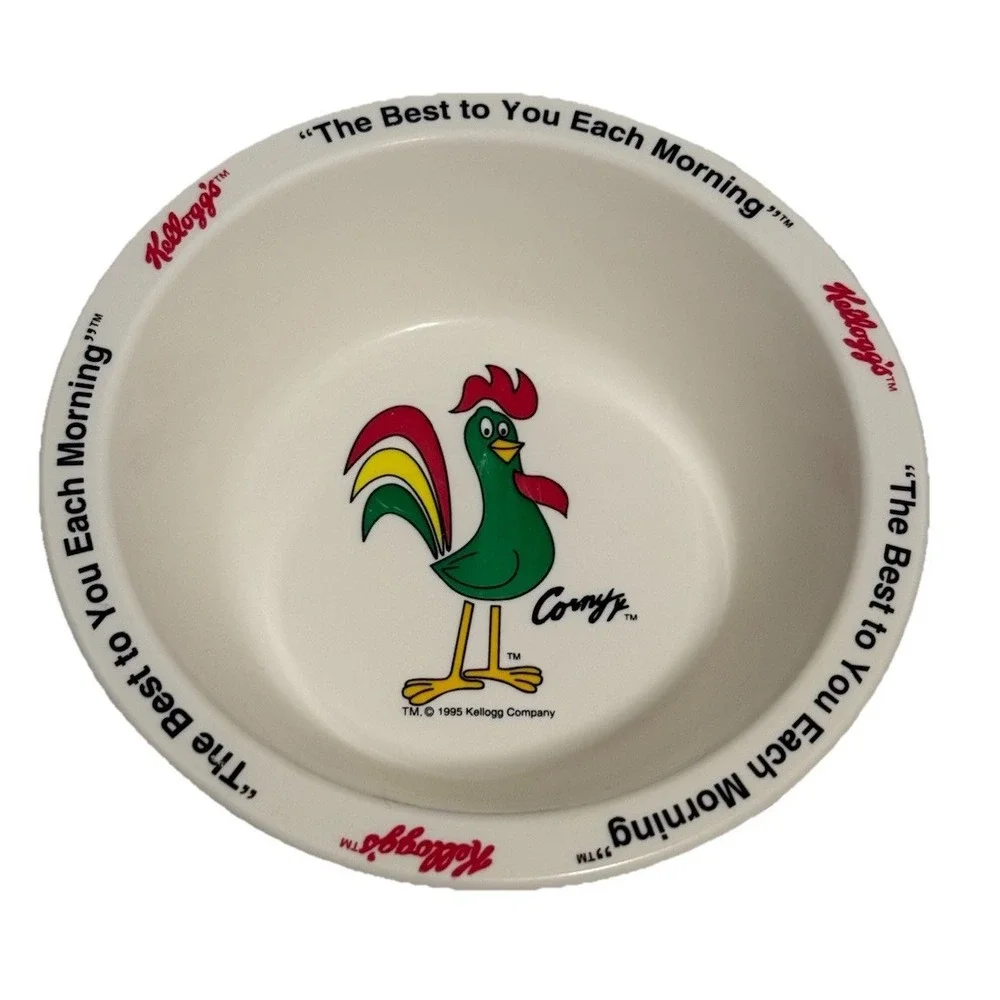 1995 Kellogg's Cornelius Rooster Cereal Bowl 